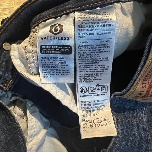 Levis Women's Waterless Original Fit Blue Denim Jeans Sz 27x32 - Picture 5 of 10